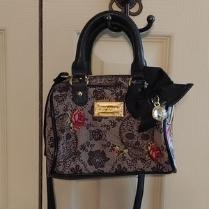 Betsey Johnson Skull & Rose Design with Bow Charm